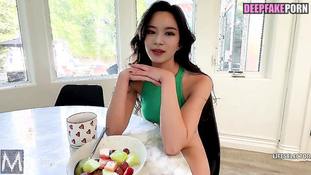 Mind-blowing blowjob in her garden / トゥワイス 本物の偽物 Sana hot sex scenes [PREMIUM]