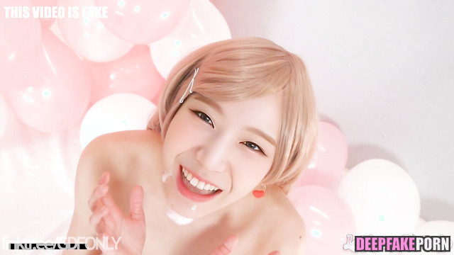 Double blowjob with slutty Gyuri (규리 프로미스나인) - threesome fake video [PREMIUM]