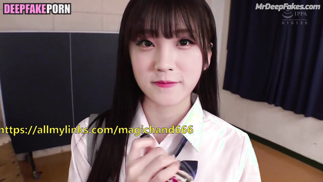 Fake schoolgirl Yuqi (송우기 딥페이크 영상) decided to please you with a blowjob