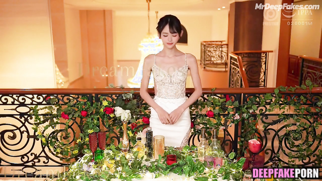 Traditional Korean 韓国語 dinner with Wonyoung continues with wildest sex アイヴ IVE