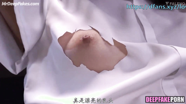 He playing with her nipples using brushes (Zhou Ye fetish ai scene) 周也 换脸