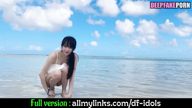 She was moaning loudly in the bungalow, Kazuha real fake ルセラフィム アダルトビデオ