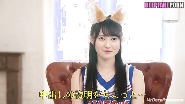 Japanese cheerleader and her first cunni, Endo Sakura (遠藤 さくら 乃木坂46)