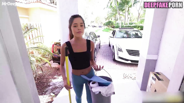 Valkyrae in hot sex scenes - she works as a maid and fucks with clients