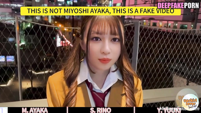 They left quickly after sex, fake Ayaka Miyoshi & Rino Sashihara 三吉彩花 ポルノ