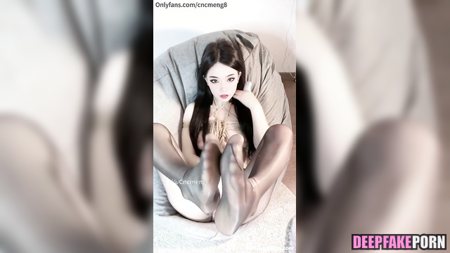 She looking straight into the camera and caressing herself, Emiru solo ai