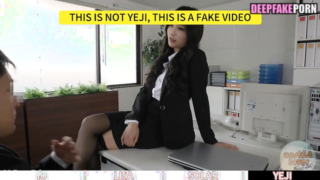 Office fuck with lustful Lisa, Solar, Yeji, IU (fakeapp) 리사 아이유 솔라 예지 있지