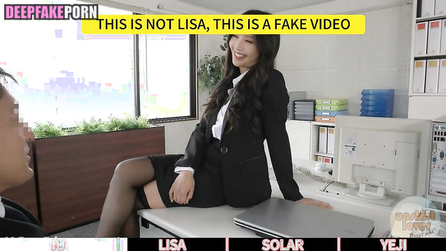Office fuck with lustful Lisa, Solar, Yeji, IU (fakeapp) 리사 아이유 솔라 예지 있지