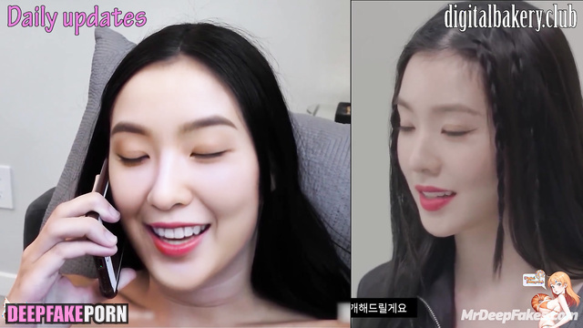 (아이린 레드벨벳) Irene and an american lover together in bed, smart face change