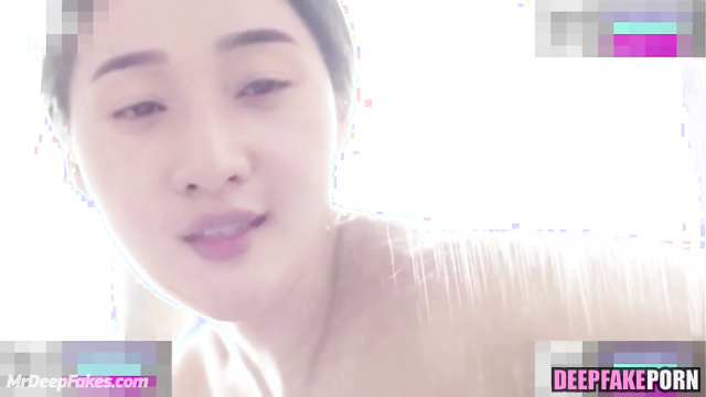 Passionate sex in the shower stream with Moon Lee (李沐 性爱场面) face swap