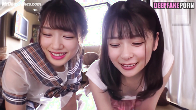 Mei Nagano 永野 芽郁 thinks she can suck better than 芳根 京子 Kyōko Yoshine 人工知能 a.i.