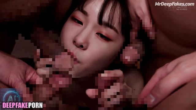 She can be satisfied with three cocks only, fake Yuna Kim (김연아 연예인 섹스)