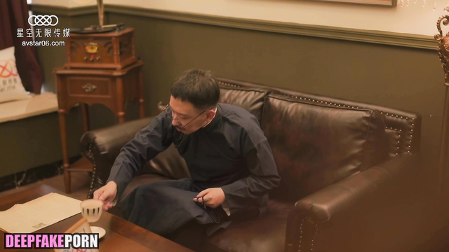 Man with mustache fucked her sweetly 金晨 充满激情的性爱 Gina Jin in adult tape [PREMIUM]