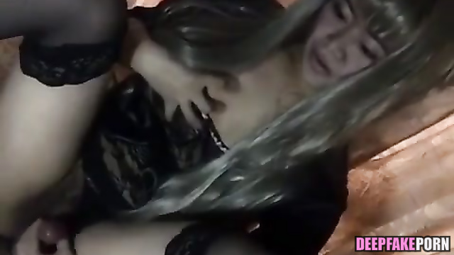 Trans jerking off in sexy stockings - Katie Leung (梁佩詩 充满激情的性爱) solo A.I.