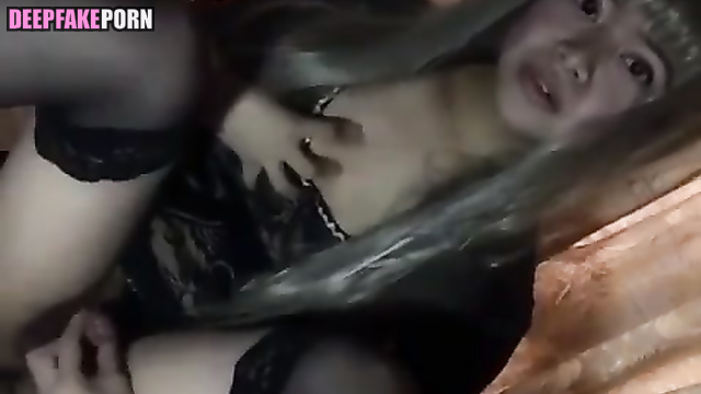 Trans jerking off in sexy stockings - Katie Leung (梁佩詩 充满激情的性爱) solo A.I.