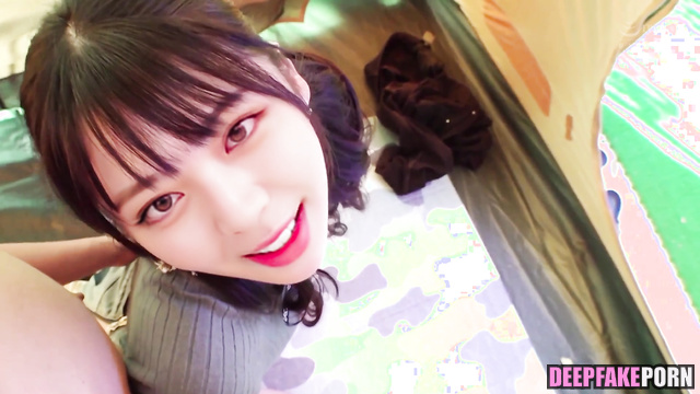 있지 ITZY 섹스 장면 Sex scene Yuna fucks with her friend in a tent pov 유나 [PREMIUM]