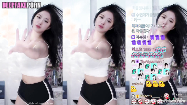 Sexy solo dance with energy Yujin アイズワン 偽の有名人のポルノ real fake