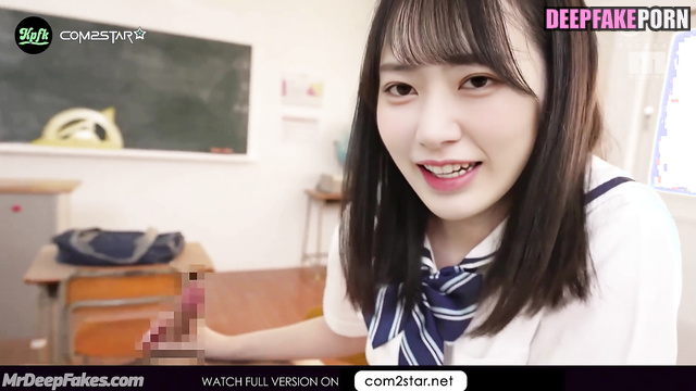 Hot footjob in the school - Sakura deep learning program アイズワン フェイクポルノ