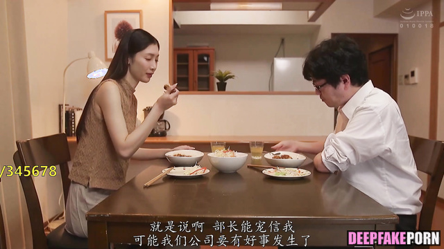 江疏影 Jiang Shuying spreads her legs next to man who is older 换脸 face swap