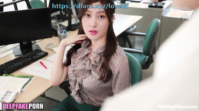 Zhang Tian'ai put on these stockings to fuck one of colleagues, ai 张天爱 换脸