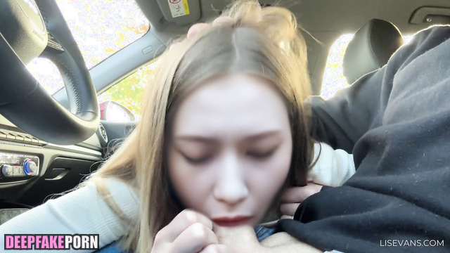 Cute blonde Sana トゥワイス インターネットの有名人 decided to make it in the car, A.I. [PREMIUM]