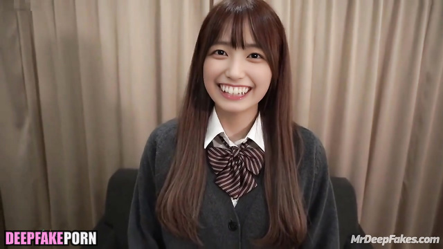 五百城茉央 乃木坂46 fake Ioki Mao dressed lke a schoolgirl, look