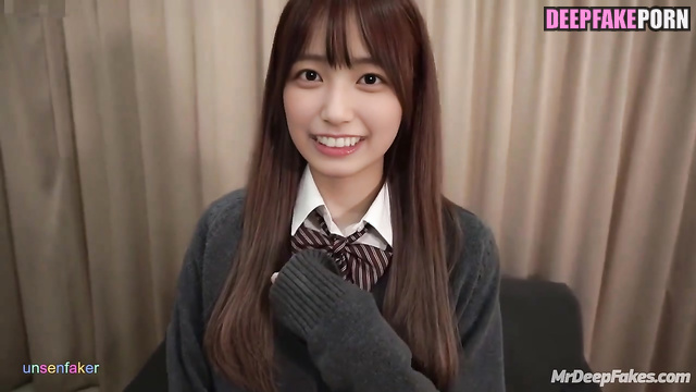 五百城茉央 乃木坂46 fake Ioki Mao dressed lke a schoolgirl, look