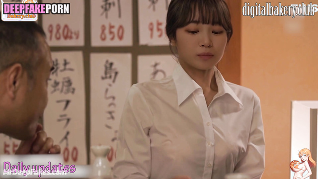 アイズワン ディープフェイク Chaewon fakeapp / boss fucking her under running water