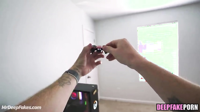 She sliding on your cock very confidently, Valkyrae pov celebrity sex