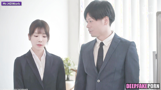 Office lady moaning during sex with her colleague 少女時代 ポルノ Taeyeon A.I.