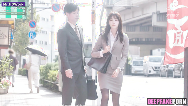 The hottest touches from a new colleague, Chaewon face swap アイズワン セックスシーン