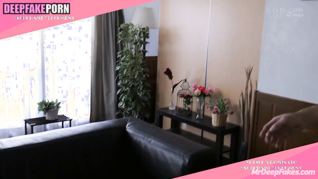 Cool sex on the floor and on the leather sofa with Kazuha ルセラフィム ポルノ A.I.