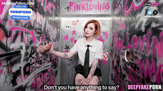 Tattooed slut Emiru having cool experiment in a sex booth (deepfake porn)