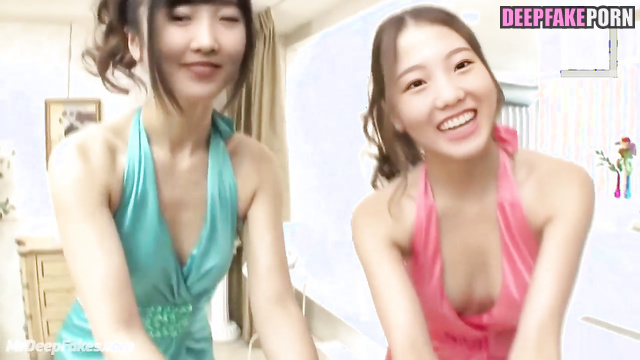 本田真凜 Marin Honda x Miyu Honda are two obedient sluts in porn 本田望結 real 本物の偽物 fake