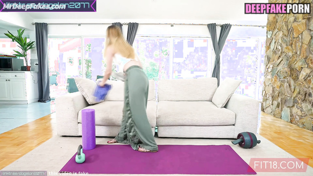 Blonde enjoying the process in all positions, Karina (카리나 에스파) face swap