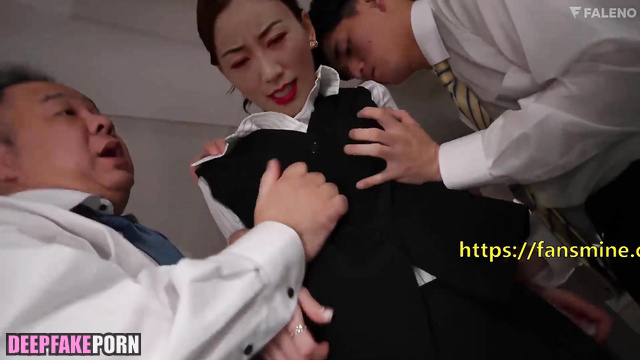 Foursome at the office with subordinates - fake Han Xue (韩雪 充满激情的性爱)