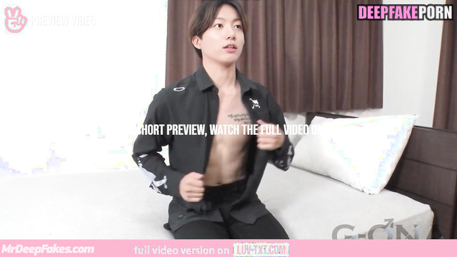 Guy started to undress for his first porn casting, Jungkook (정국 방탄소년단) ai