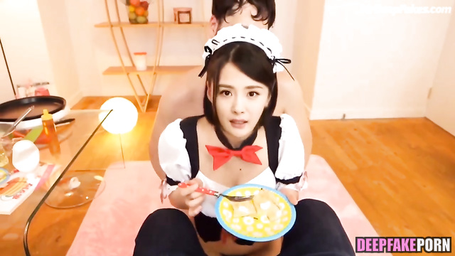 Yang Mi getting fucked in a maid costume - artificial intelligence (杨幂 人工智能)