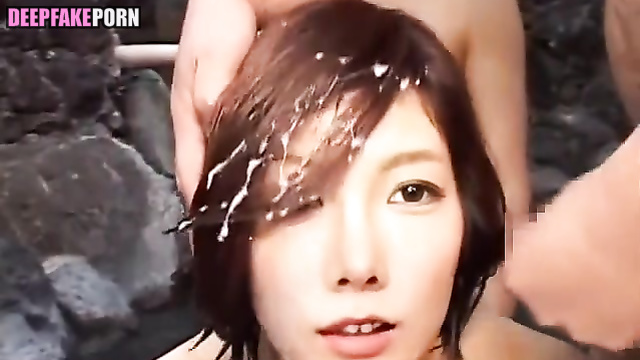 Taeyeon SNSD bukkake sex scene in the park (태연 소녀시대 부카케 섹스 장면)