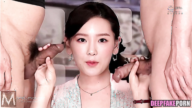 少女時代 ディープフェイク Taeyeon in threesome porn - cowgirl during reading news [PREMIUM]