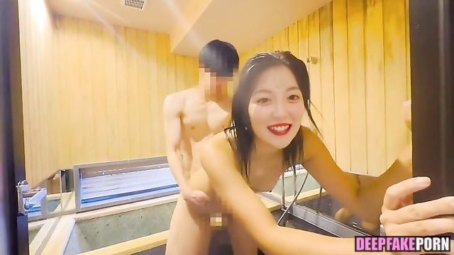 Face Swap Amane Shindo (進藤 あまね) Cheerful girl in doggy style