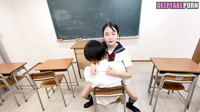 Face Swap Sakura Sakakura (坂倉花) Schoolgirl having sex