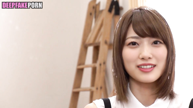 Hair of j-pop star Yamashita Mizuki Nogizaka46 is covered in cum / 乃木坂46 やました みづき フェイクポルノ [PREMIUM]