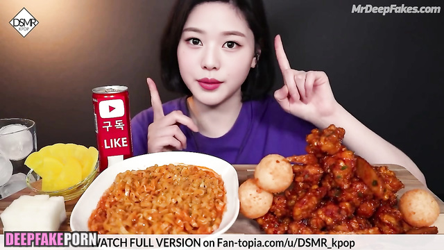 Wonyoung 장원영 eats in ASMR deepfake and looks sexy (아이브 IVE) 딥페이크