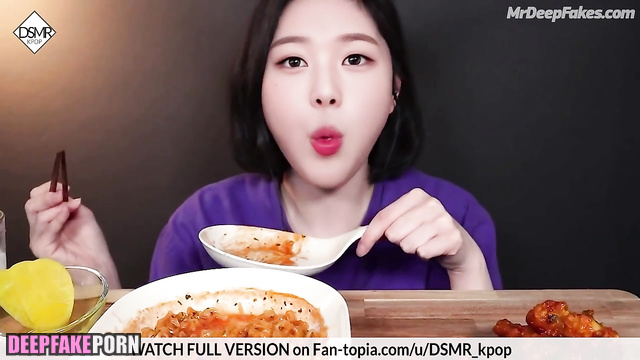 Wonyoung 장원영 eats in ASMR deepfake and looks sexy (아이브 IVE) 딥페이크